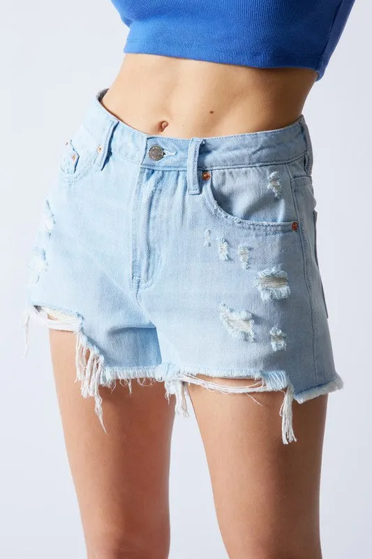 High Quality Distressed Denim Shorts