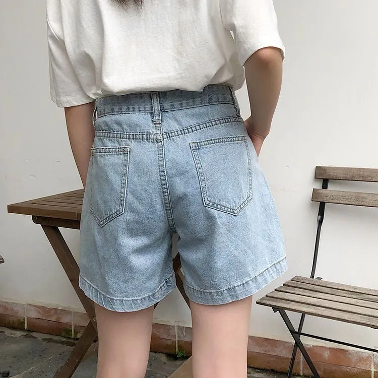 High-Waist Denim Shorts WI32