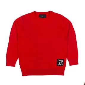 John Richmond Tango Red Pullover With Jr Logo Patch For Kids