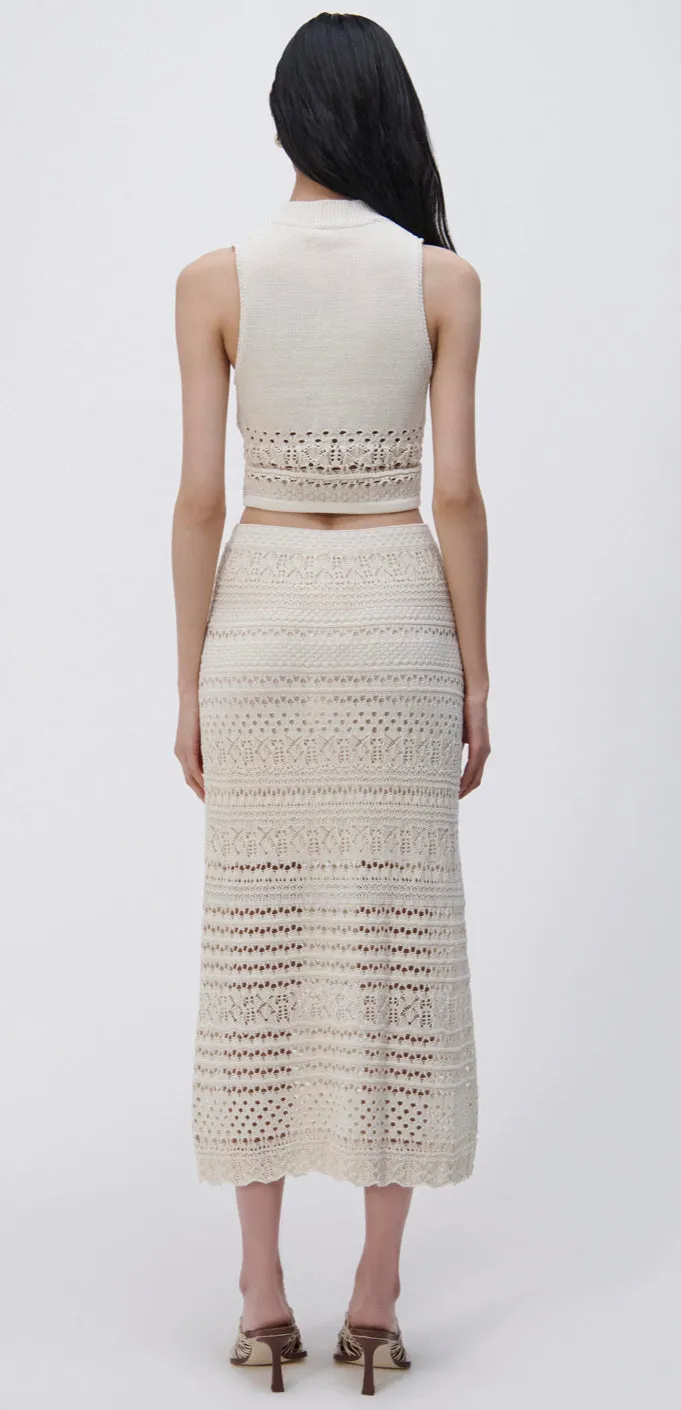 Jonathan Simkhai - Clarita Macrame Tank - Cream