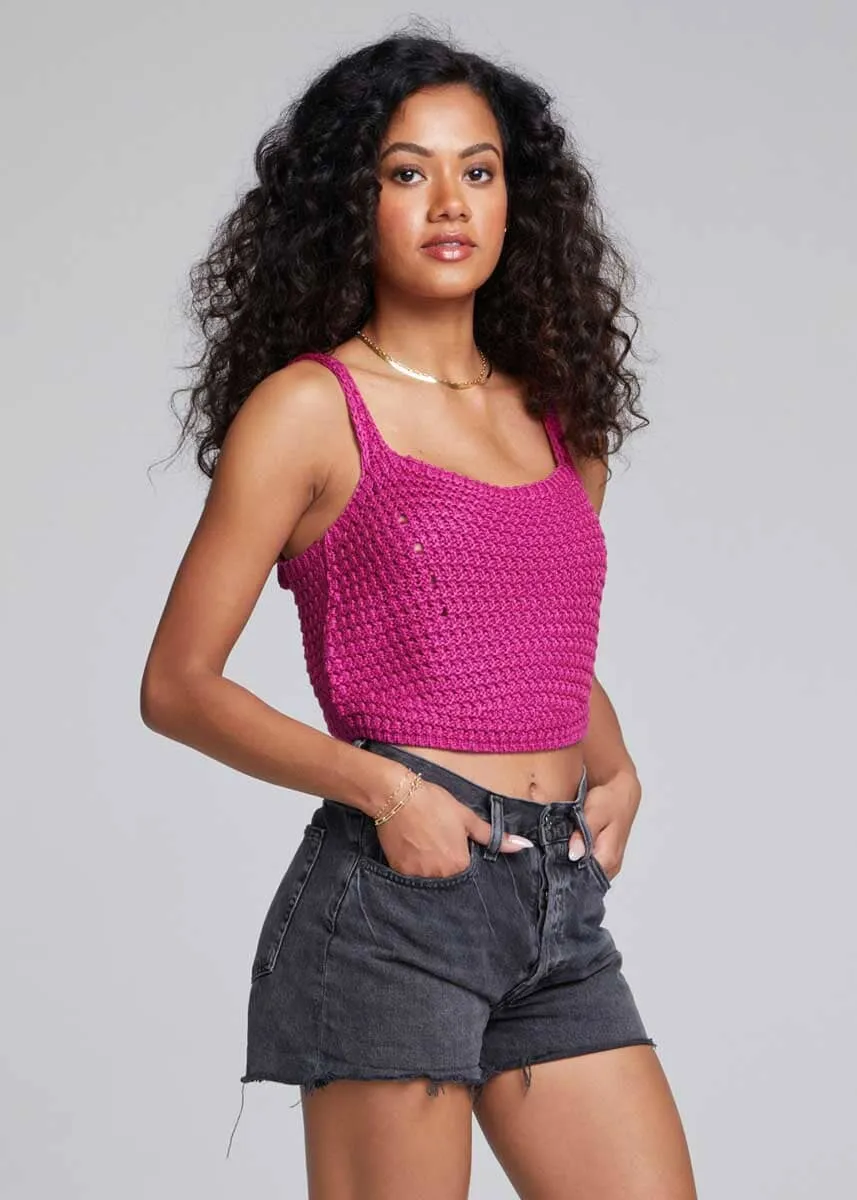 Kenan Sweater Tank - Fuschia