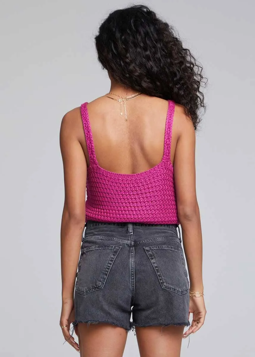 Kenan Sweater Tank - Fuschia