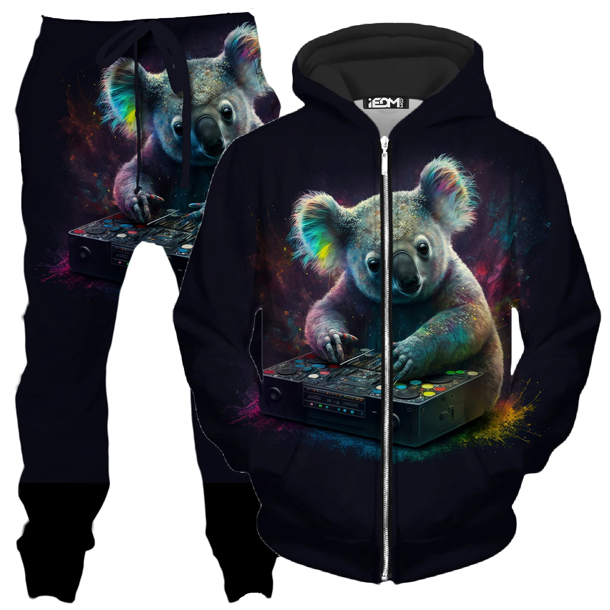 Koala Remix Zip-Up Hoodie and Joggers Combo