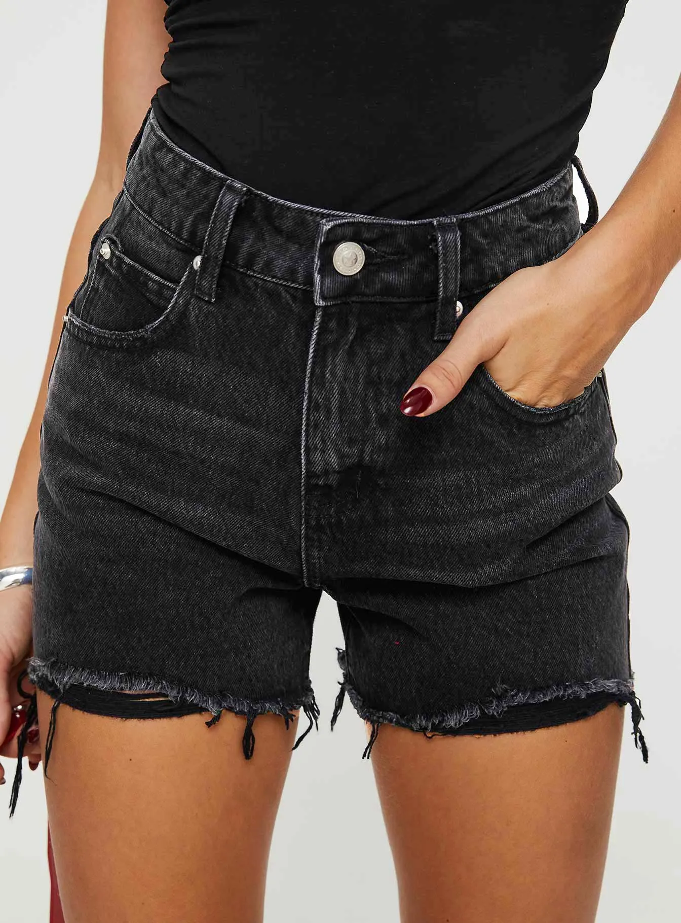 Laurena Denim Shorts Black