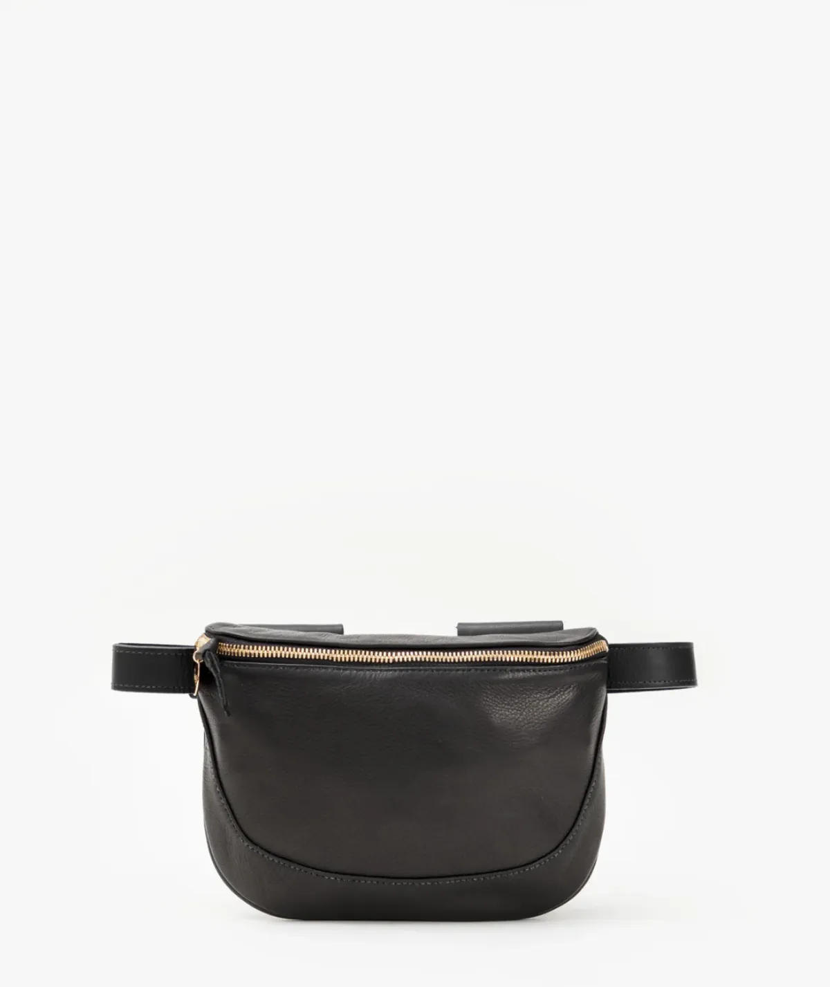 Leather Fanny Pack - Black