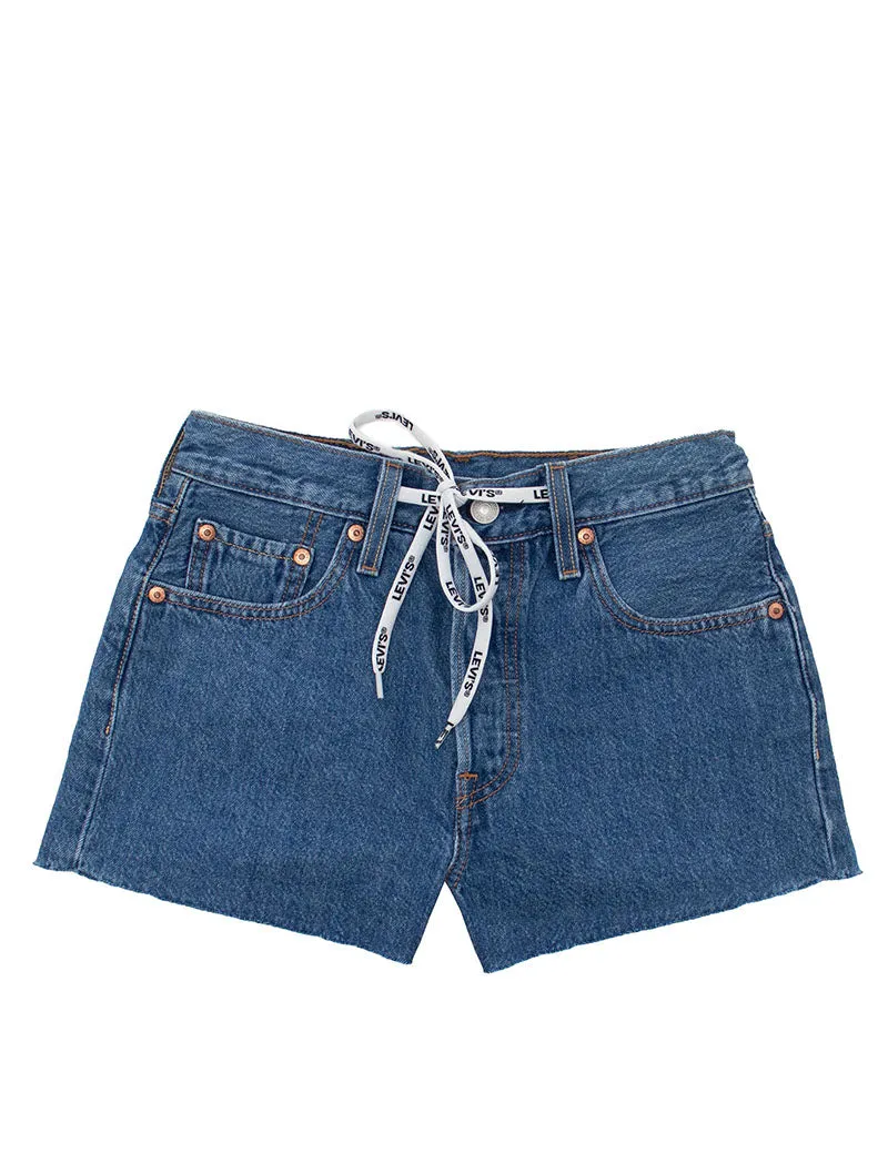 Levis High Rise Shorts Blue Denim