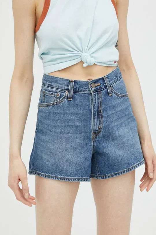 Levi's denim shorts women's blue color