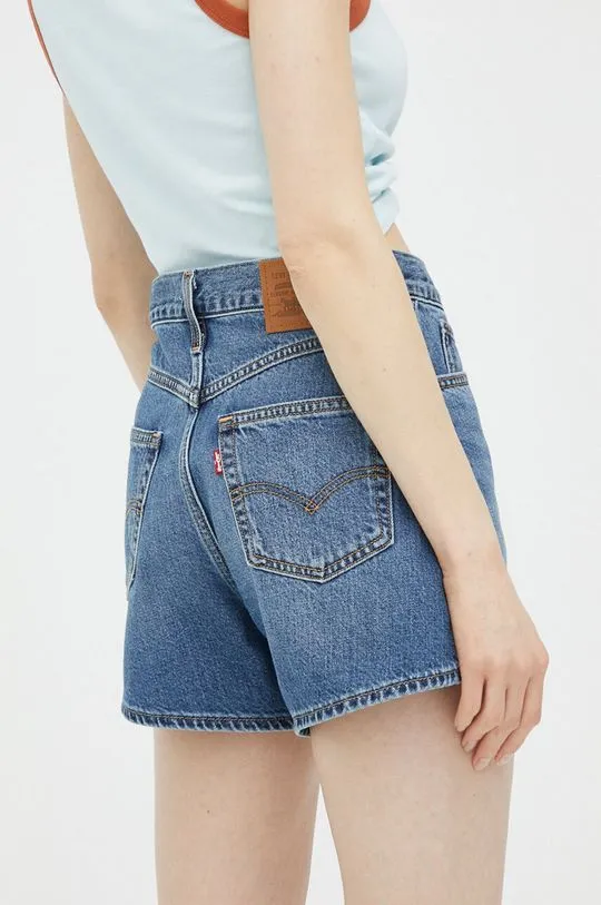 Levi's denim shorts women's blue color