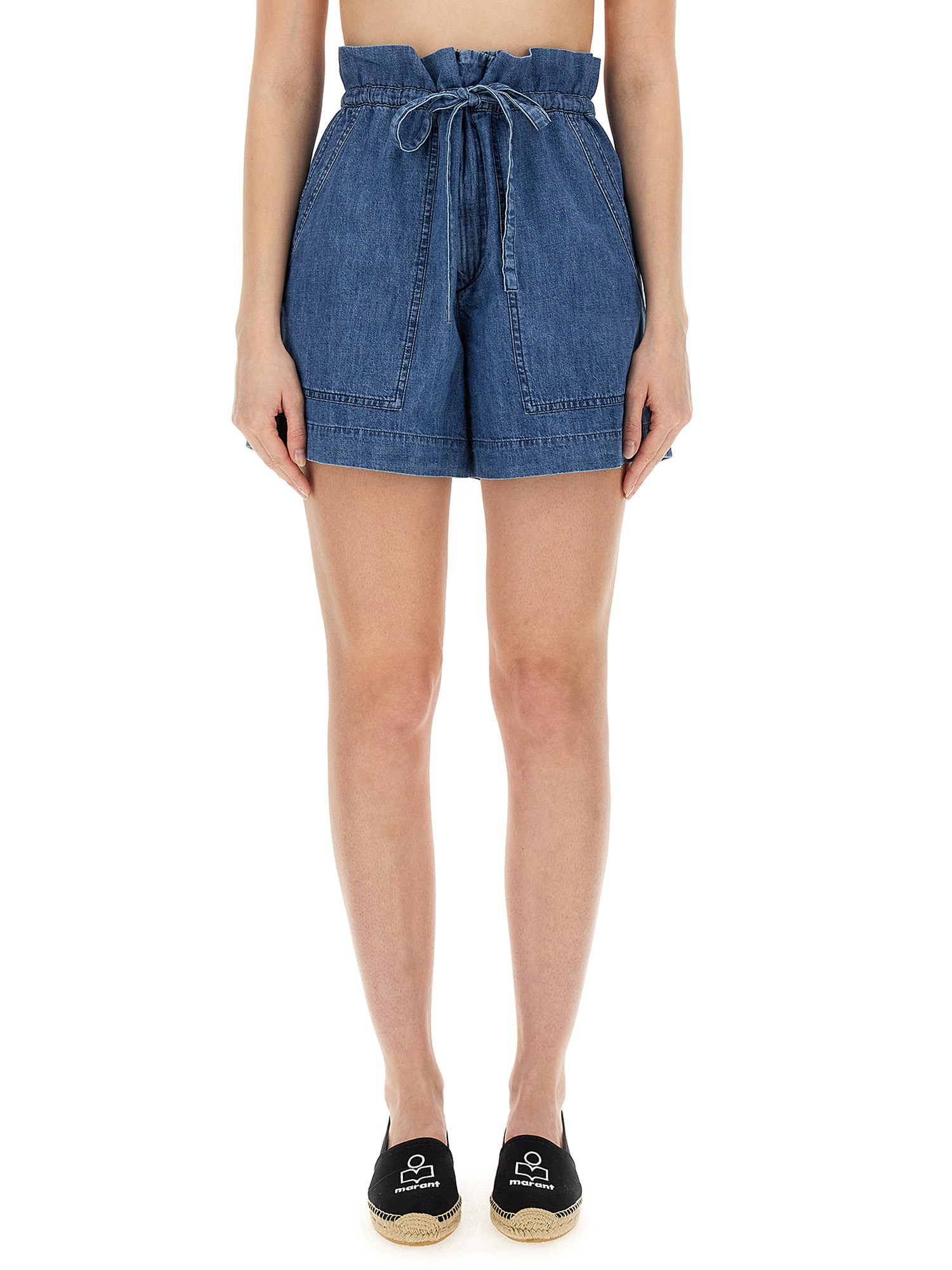 MARANT ÉTOILE    COTTON DENIM IPOLYTE SHORTS