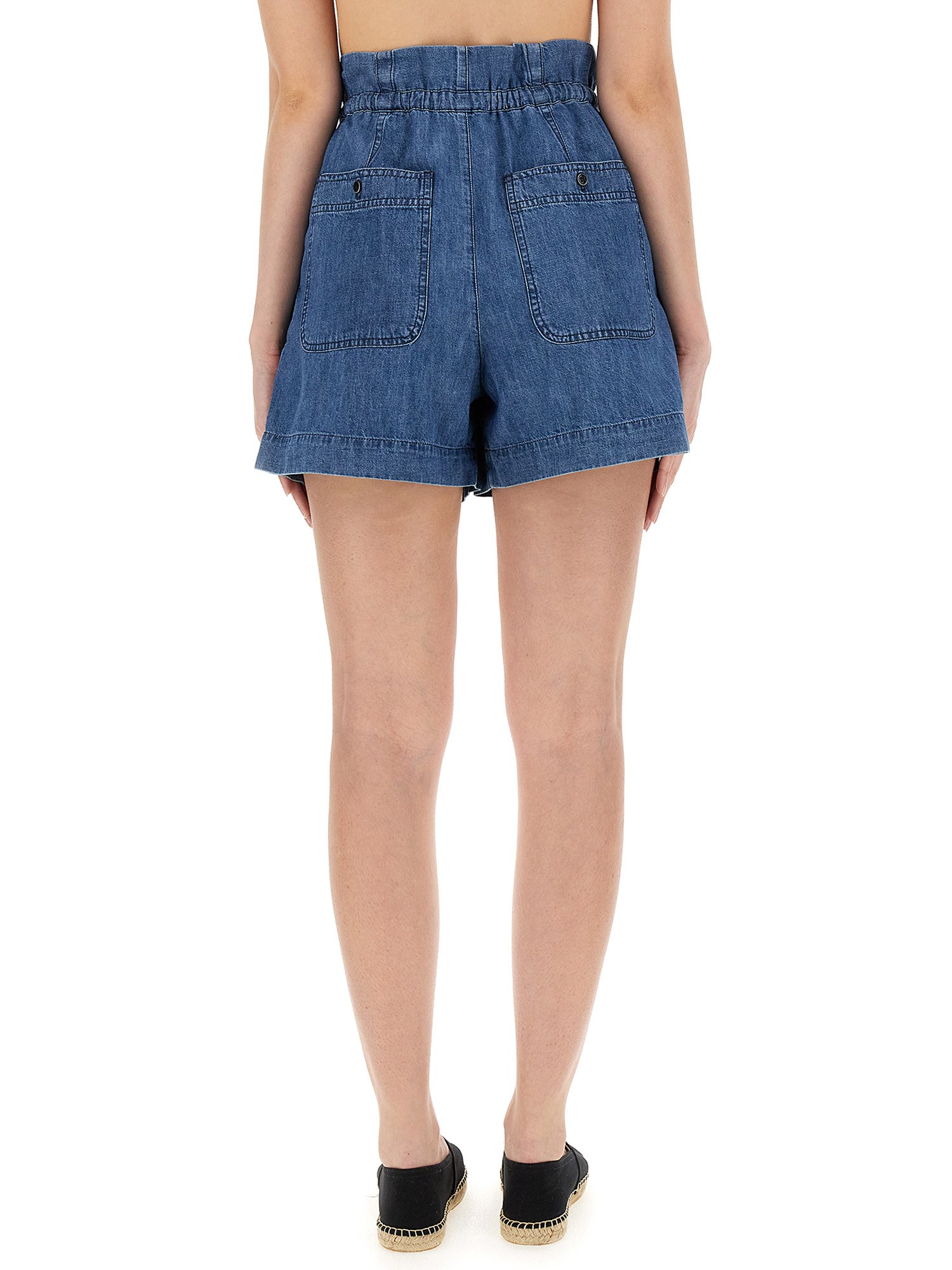 MARANT ÉTOILE    COTTON DENIM IPOLYTE SHORTS