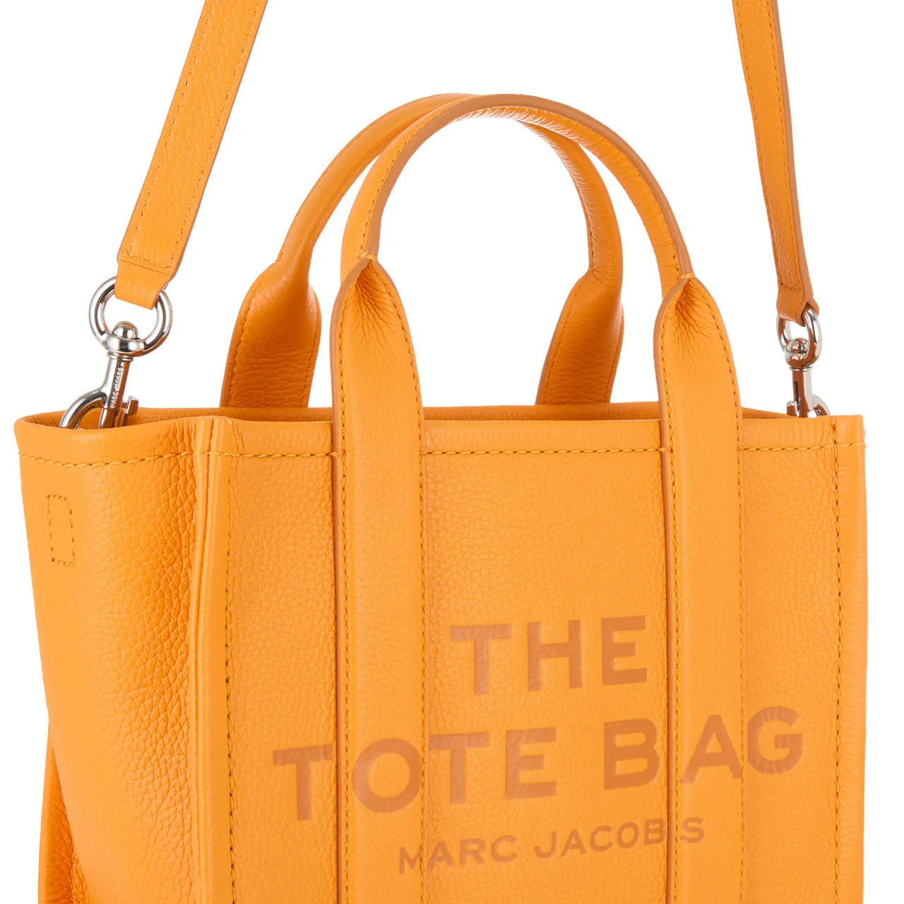 MARC JACOBS The Leather Small Tote Bag - Tangerine