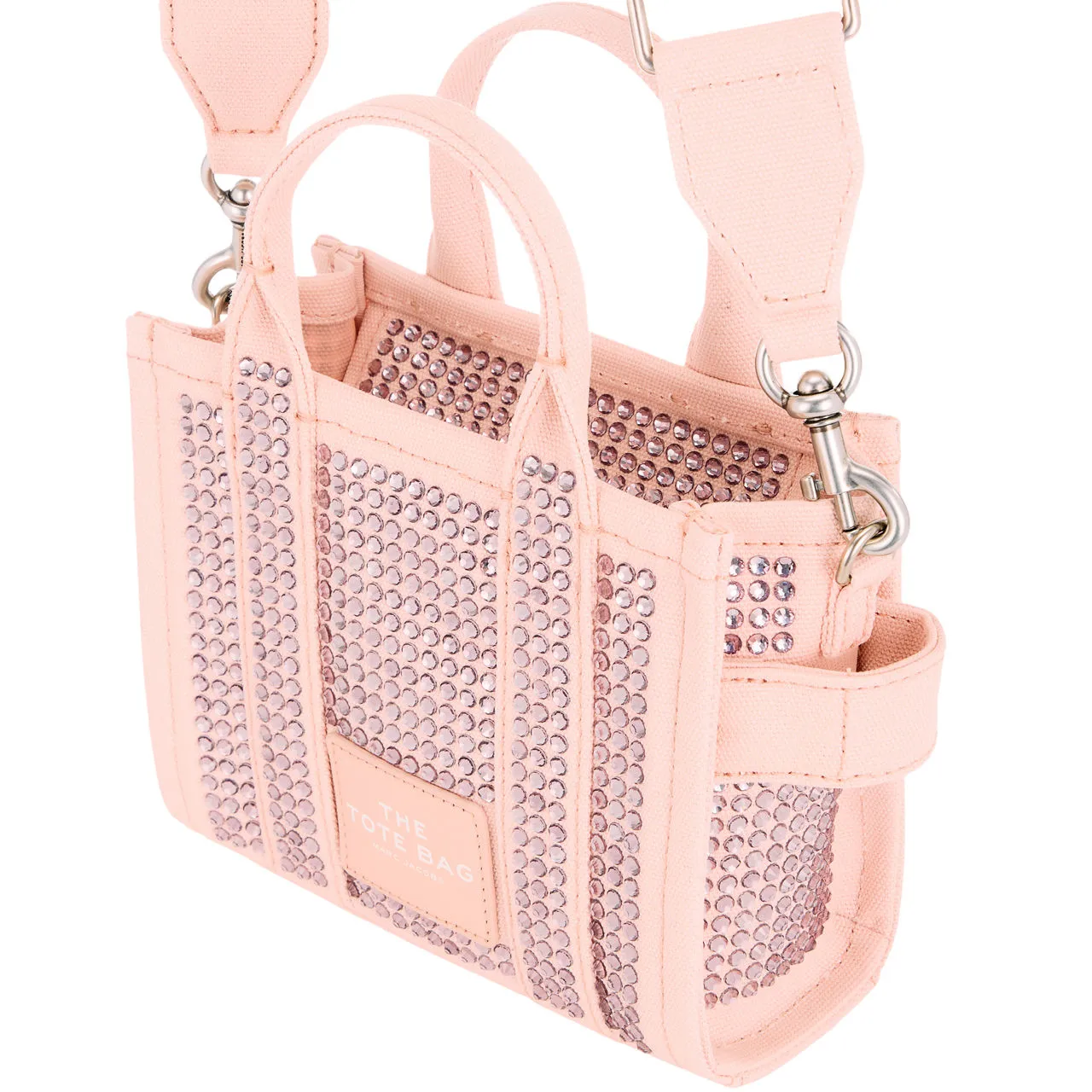 MARC JACOBS The Mini Crystal Canvas Tote Bag - Rose