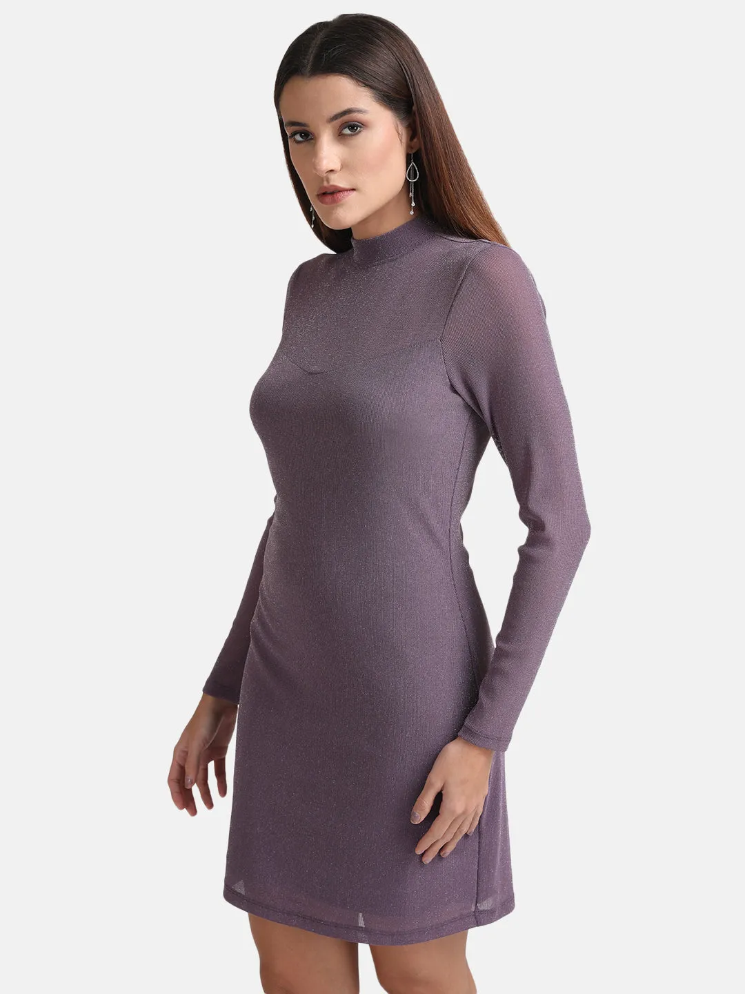 Midi Dress With Band Neck