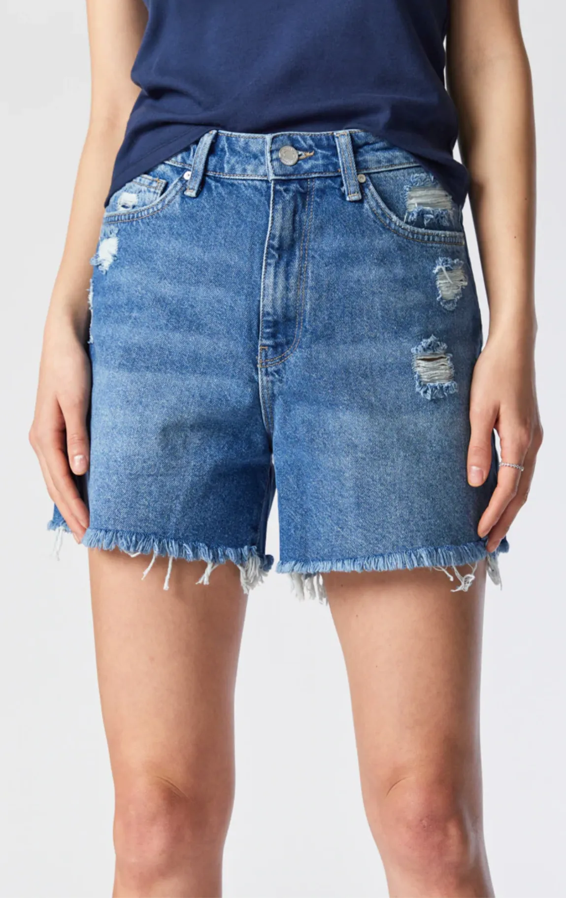 MILLIE DARK BLUE DENIM SHORTS