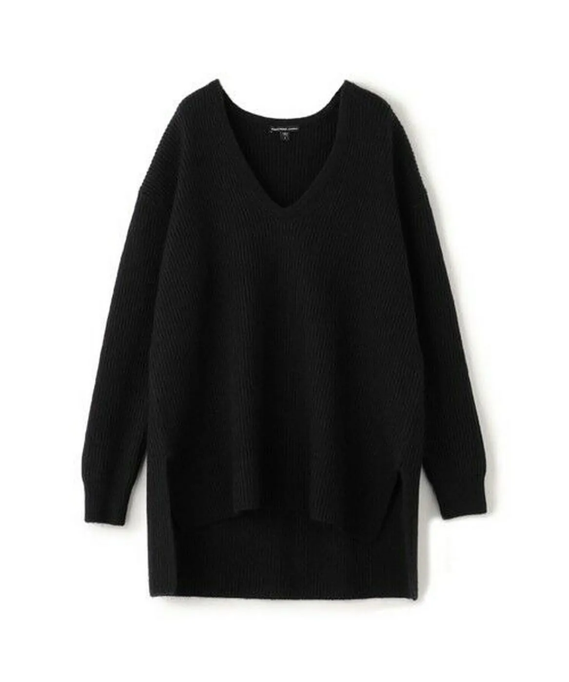 Neep V Tunic Sweater-Black