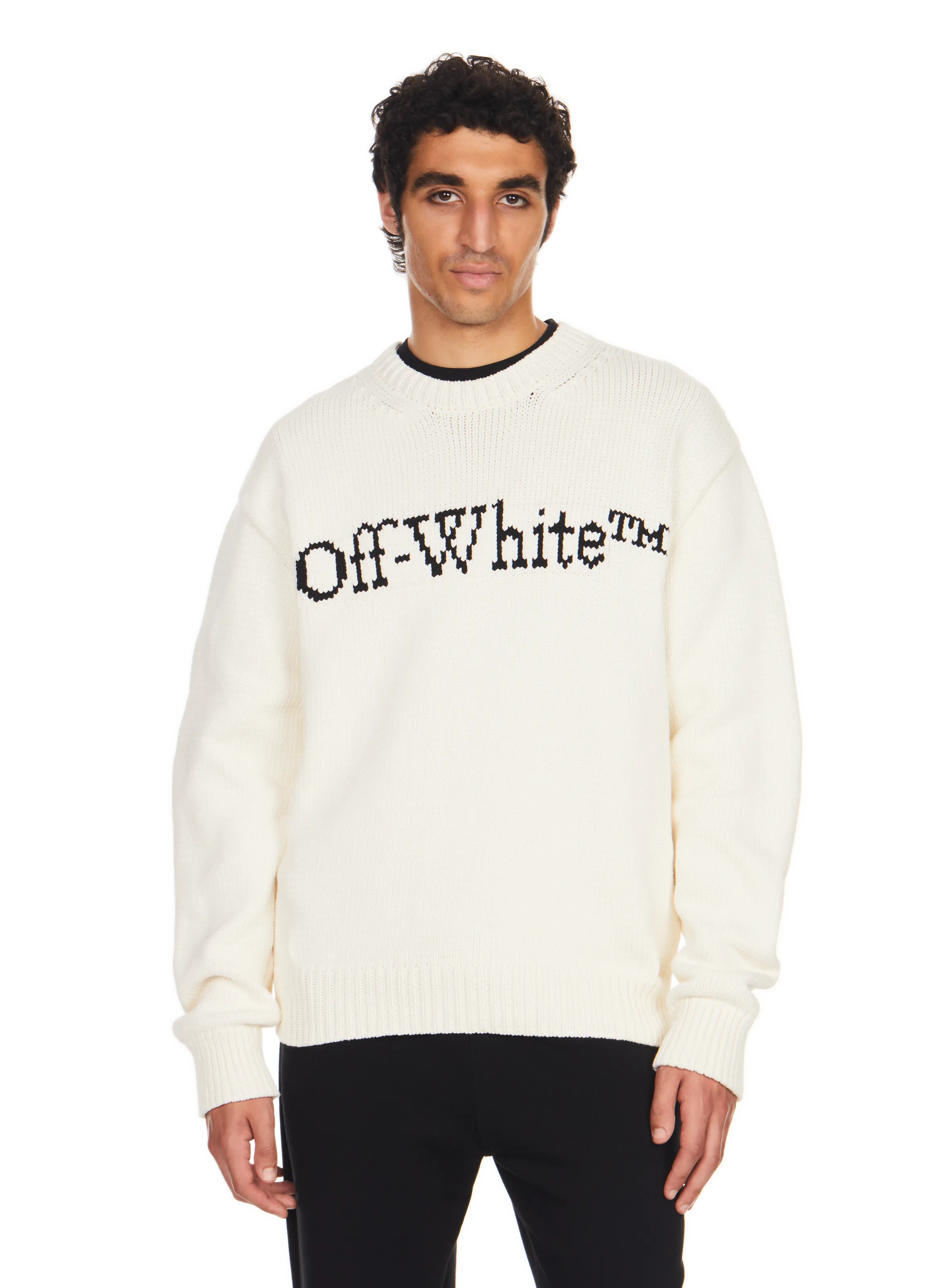 Off-white  Logo knit jumper - Beige