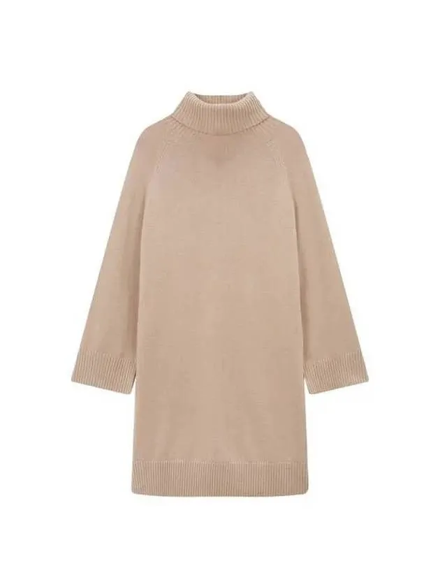 Overseas station season big chance 8 18 women s turtleneck raglan knit dress light brown 270559