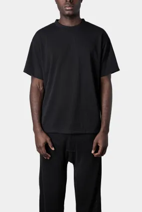 Perforated crewneck t-shirt, Black