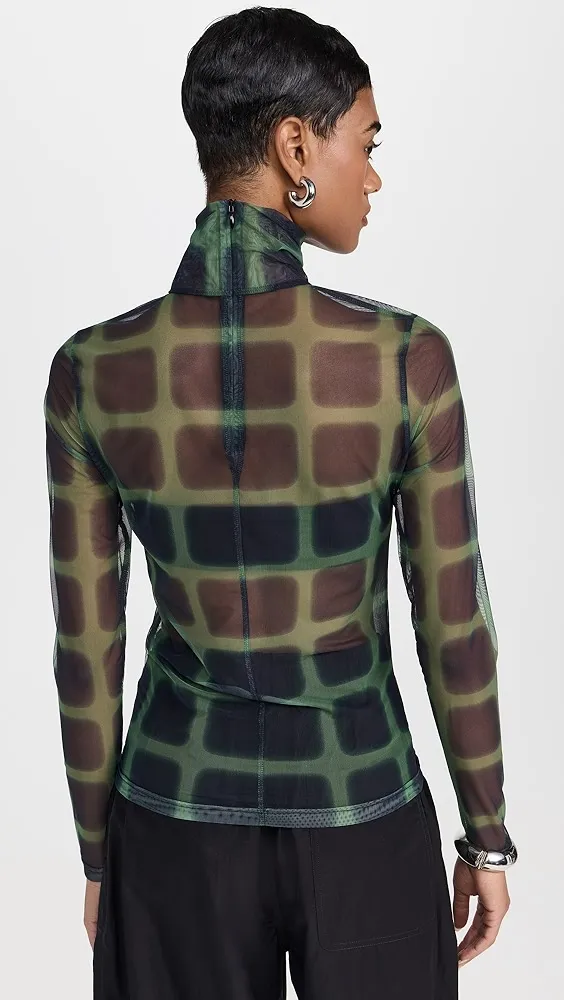 PH5   Sulley Plaid Turtleneck Top 