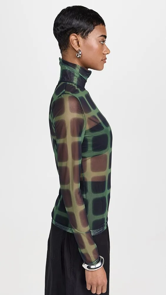 PH5   Sulley Plaid Turtleneck Top 