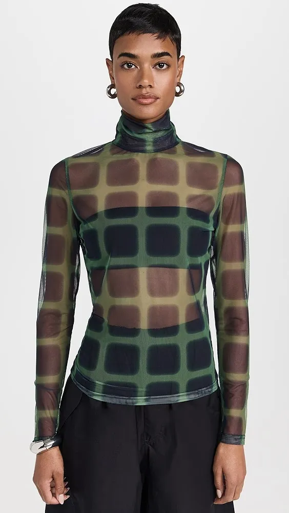 PH5   Sulley Plaid Turtleneck Top 