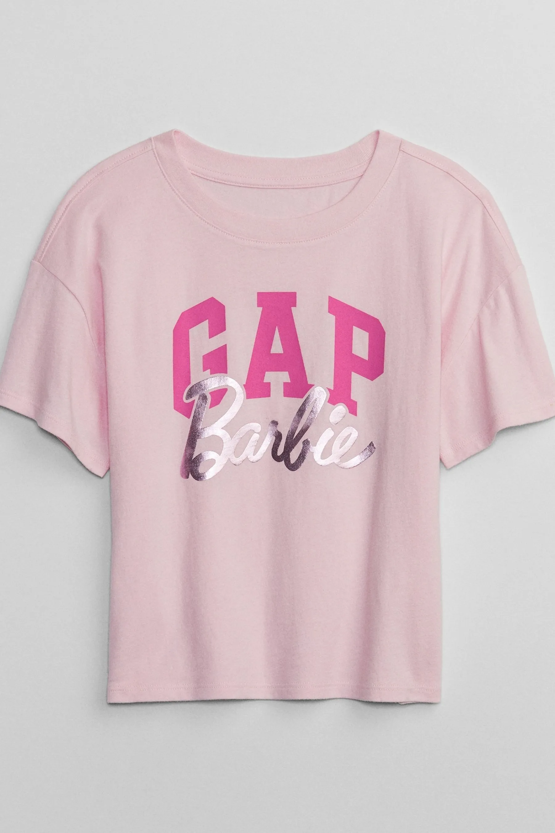 Pink Barbie Logo Short Sleeve Crew Neck T-Shirt (4-13yrs)