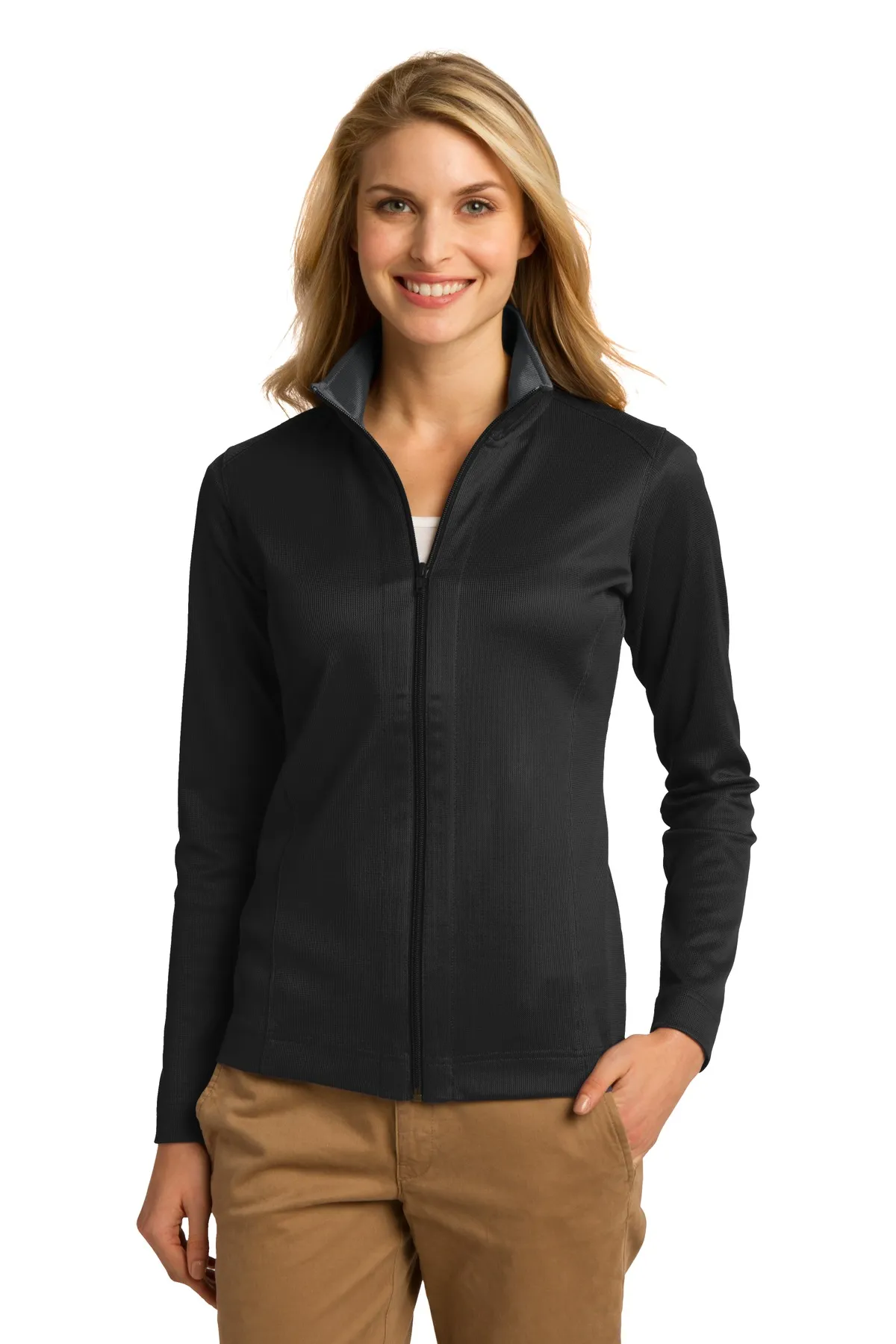 Port Authority L805 Ladies Vertical Texture Full-Zip Jacket