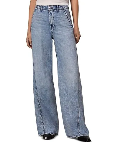 rag & bone Featherweight High Rise Wide Leg Jeans in Annie