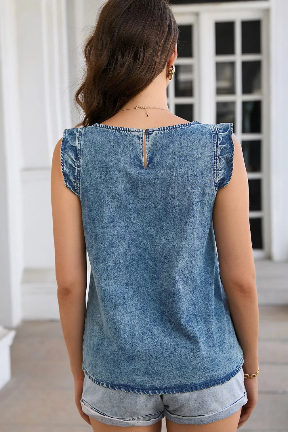 Reba Denim Tank Top