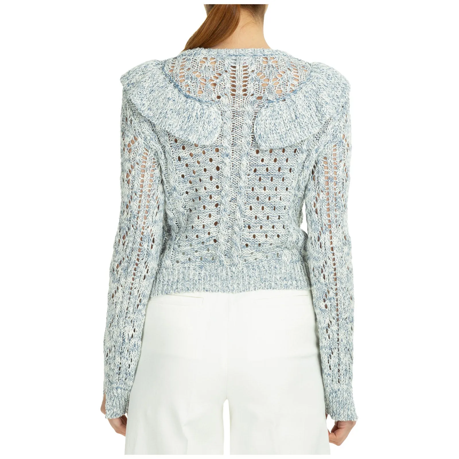 REDValentino Open Knitted Crewneck Jumper