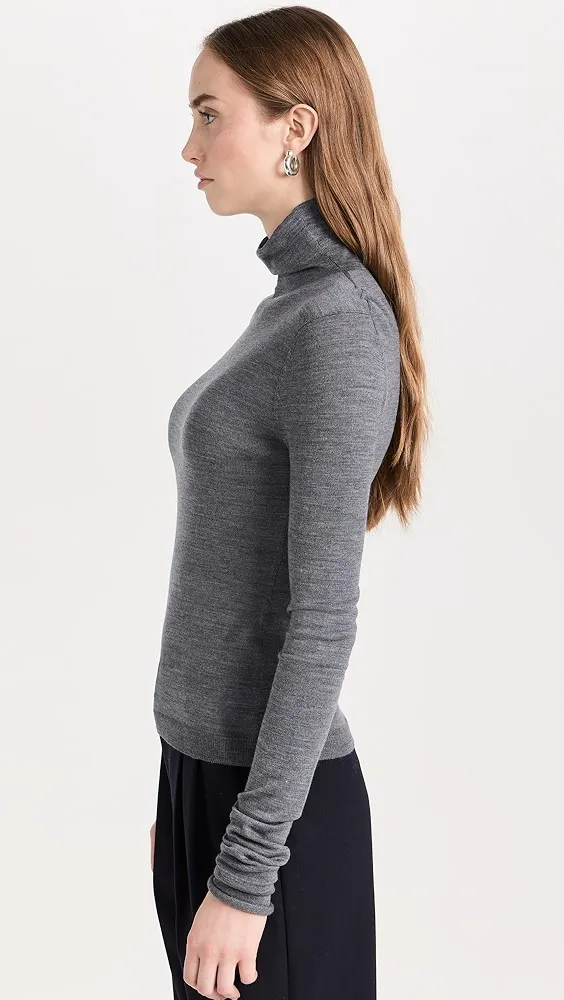 Reformation   Faith Merino Fitted Turtleneck Pullover 