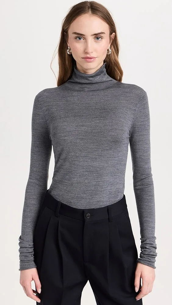 Reformation   Faith Merino Fitted Turtleneck Pullover 