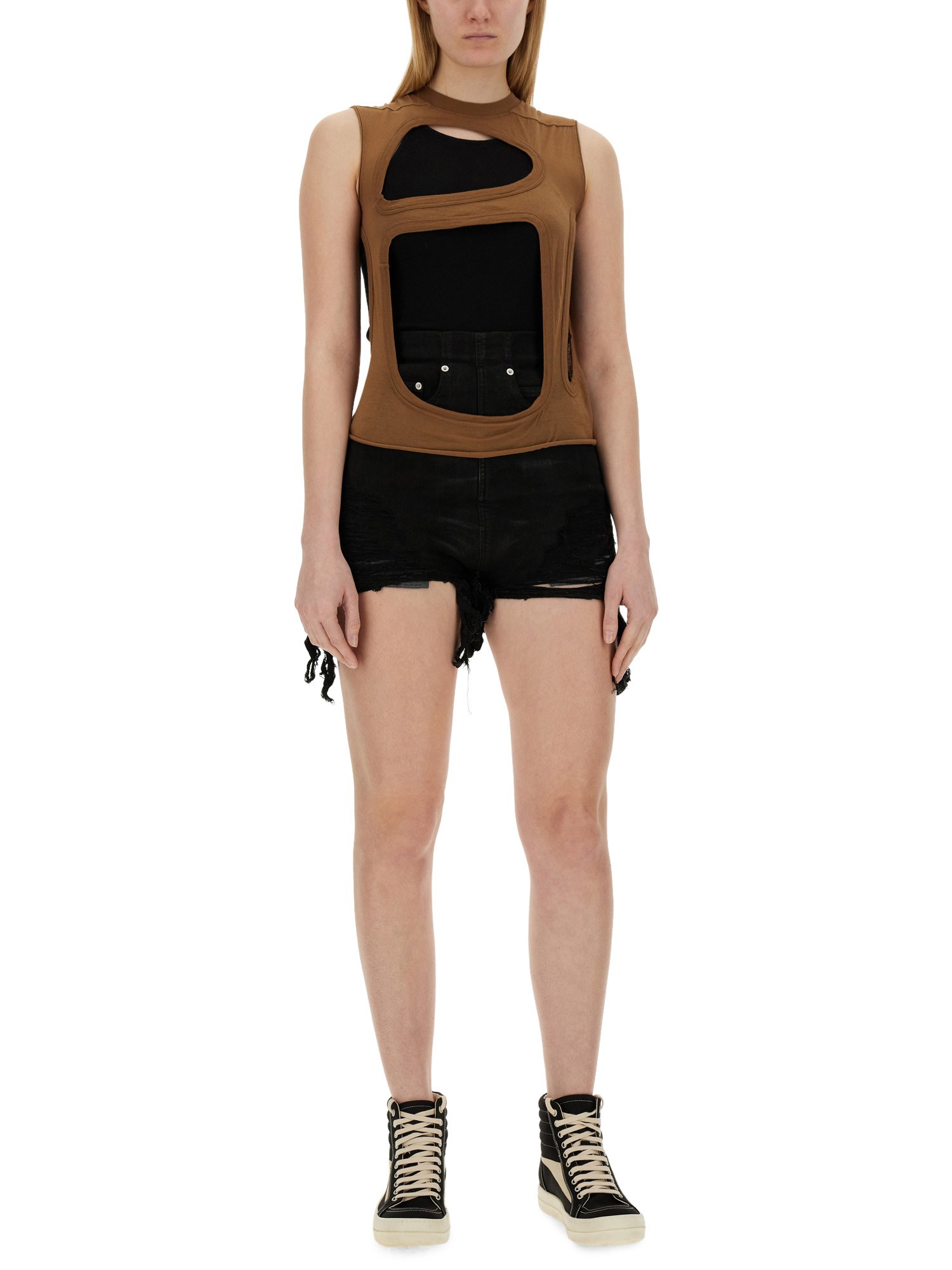 RICK OWENS DRKSHDW    DENIM SHORTS