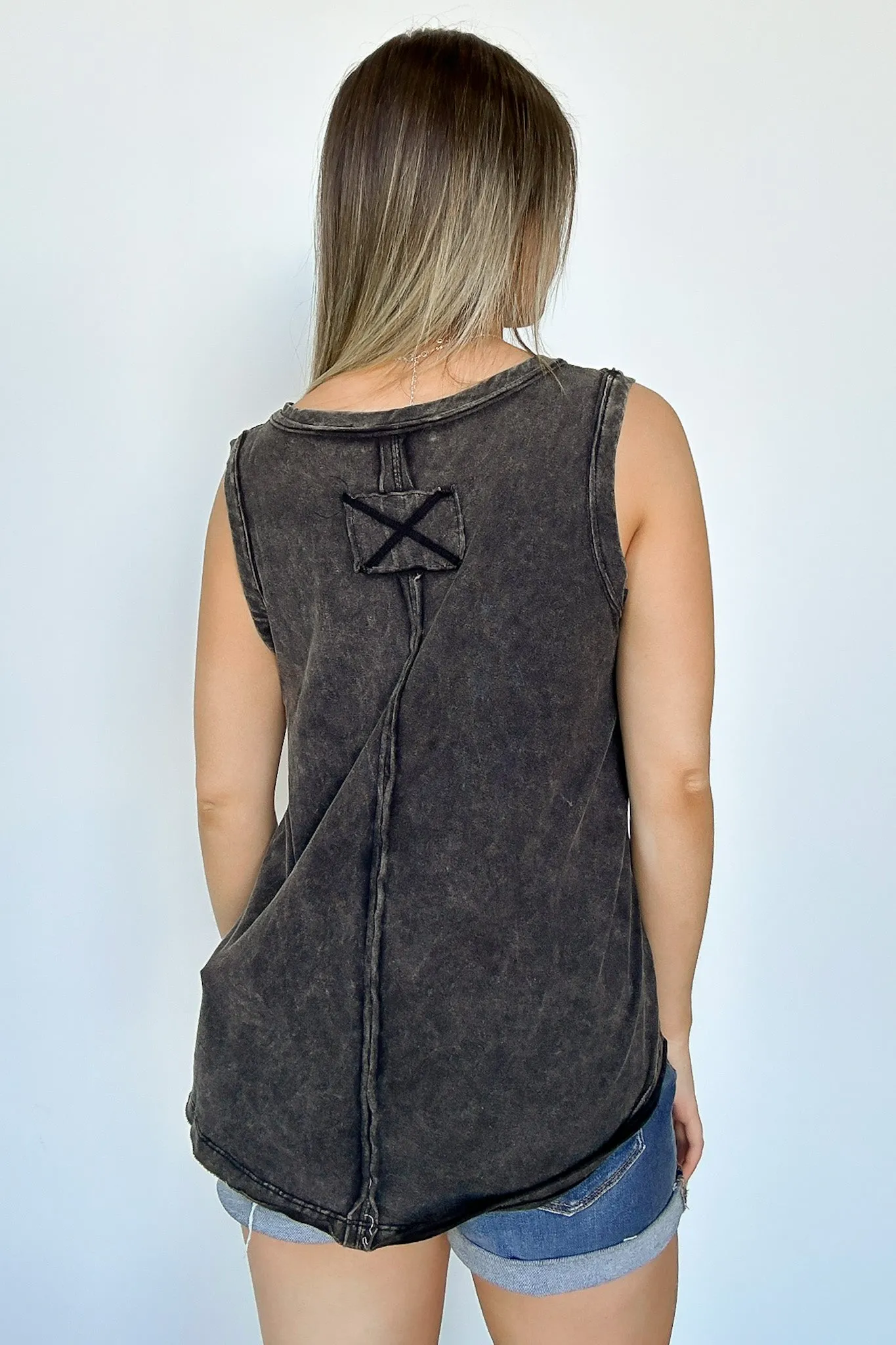 Rima Mineral Wash Flowy Tank Top - BACK IN STOCK