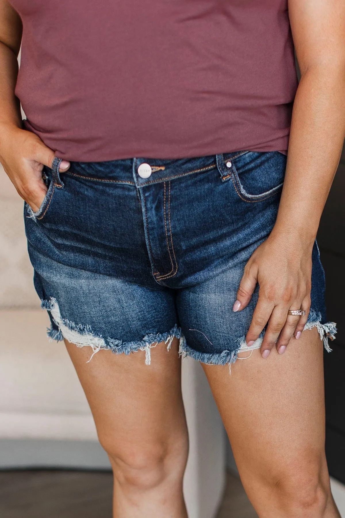 Risen Denim Shorts- Daphne Wash