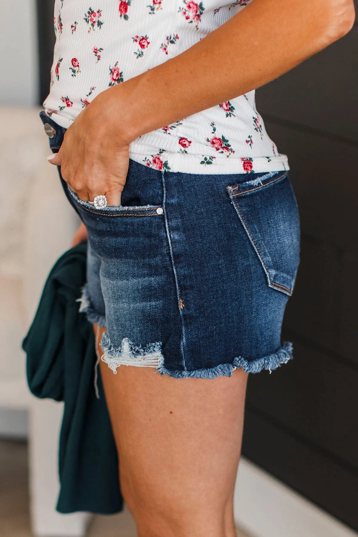 Risen Denim Shorts- Daphne Wash