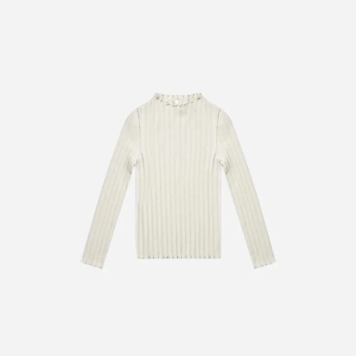 Rylee + Cru Ivory Long Sleeve Rib Tee