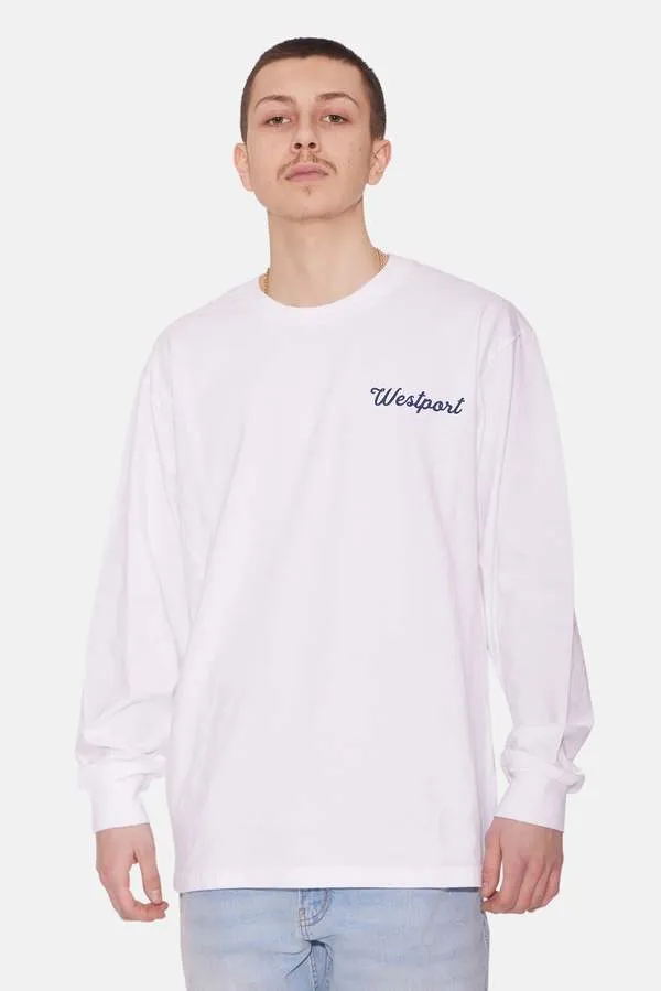 Sailboat Long Sleeve Tee - White