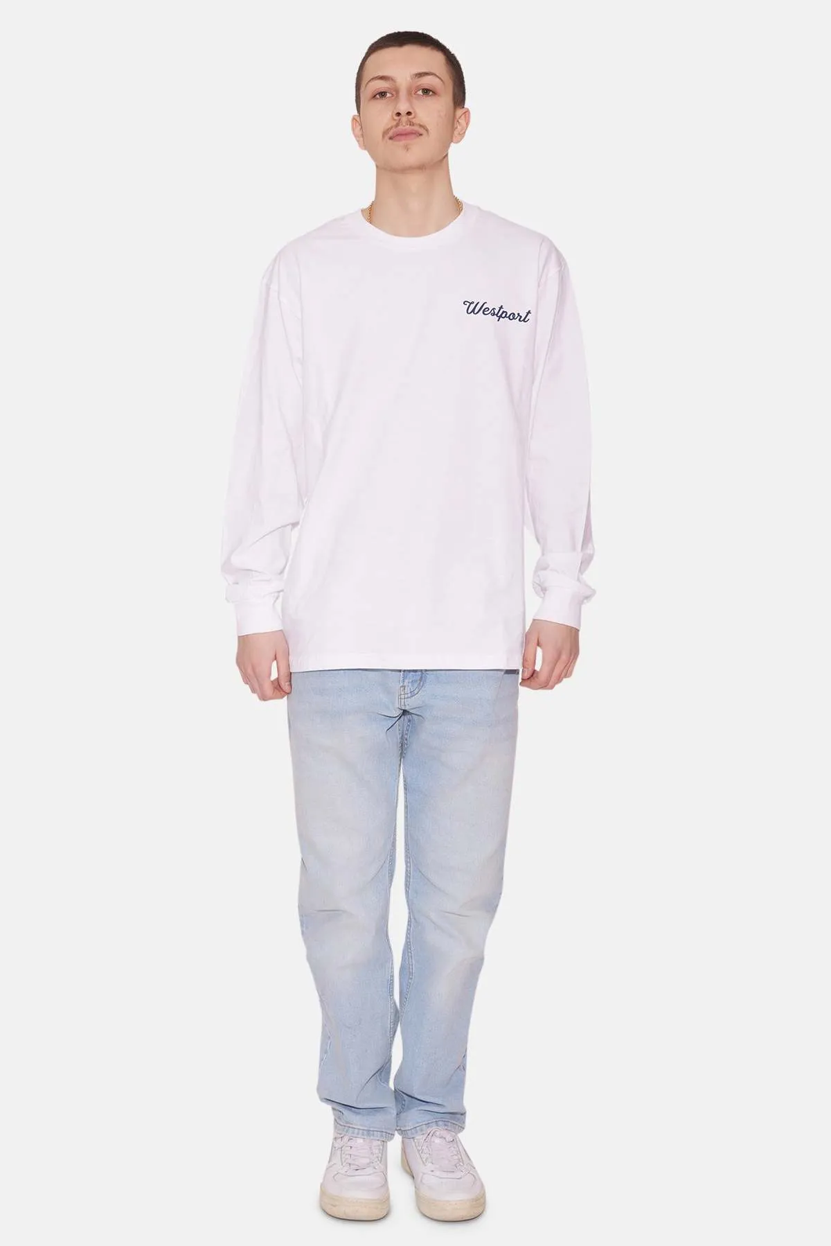 Sailboat Long Sleeve Tee - White