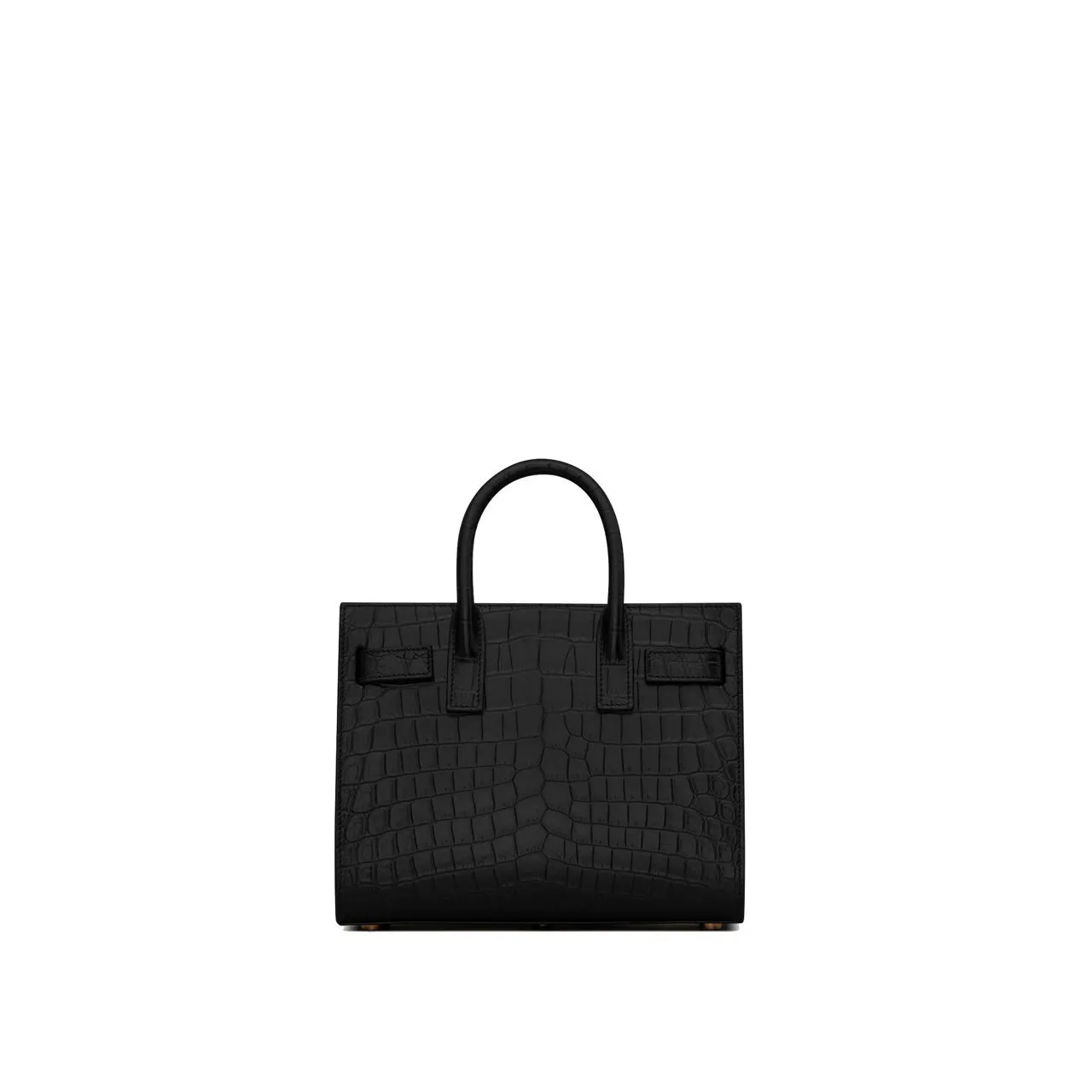 SAINT LAURENT Classic Nano Embossed Matte Leather Tote - BLACK