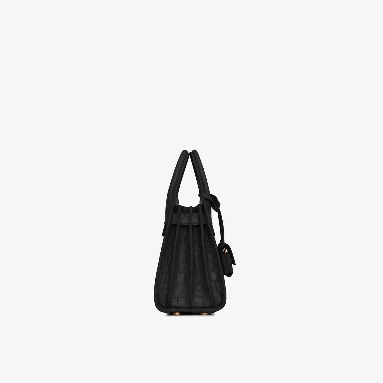 SAINT LAURENT Classic Nano Embossed Matte Leather Tote - BLACK