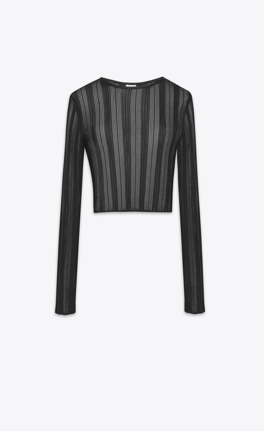 Saint Laurent  |Crew Neck Stripes Casual Style Street Style Long Sleeves