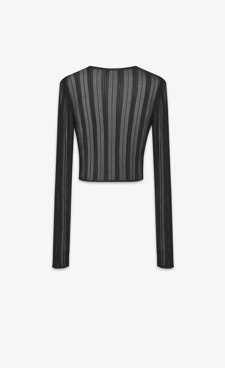 Saint Laurent  |Crew Neck Stripes Casual Style Street Style Long Sleeves