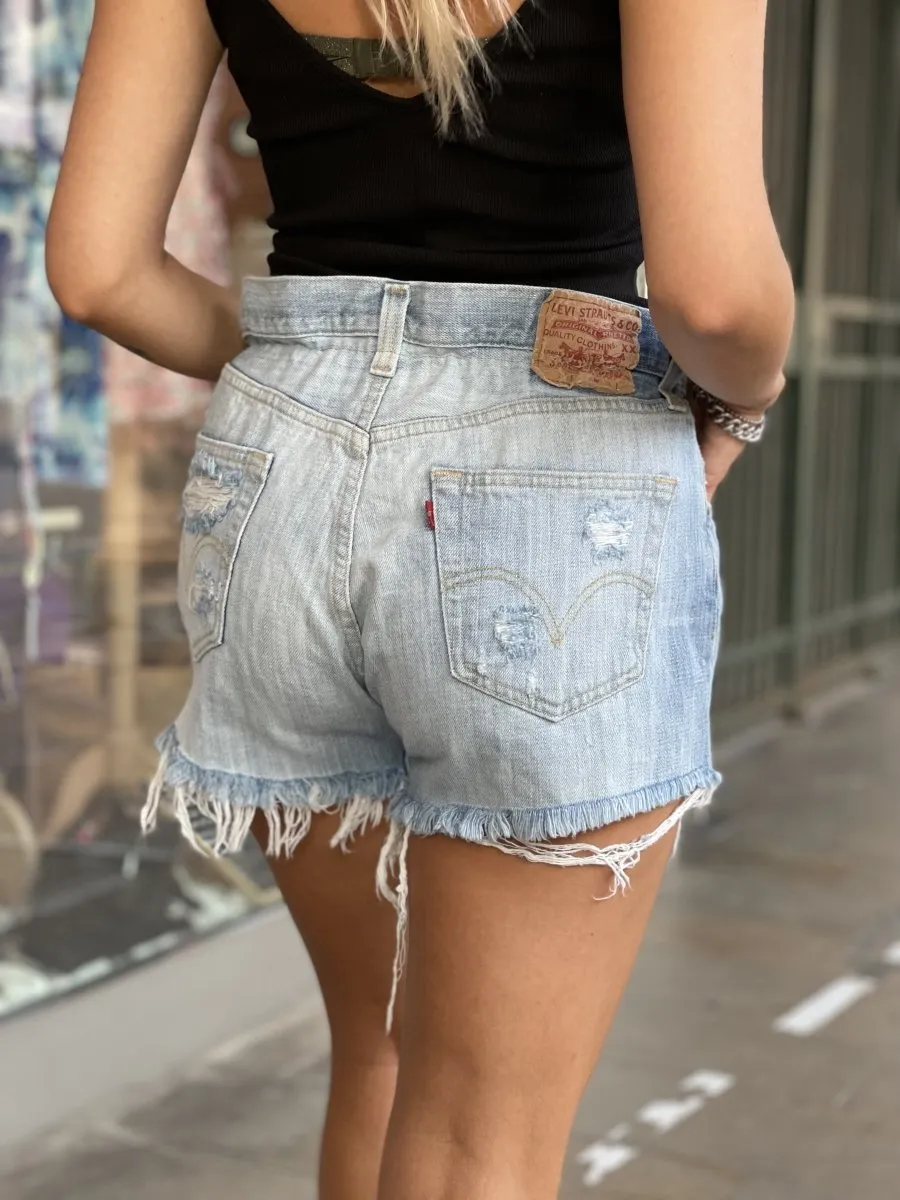 Shorts Levi's Vintage denim a caramella con strappi