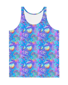 Shroomin Blue Tank Top