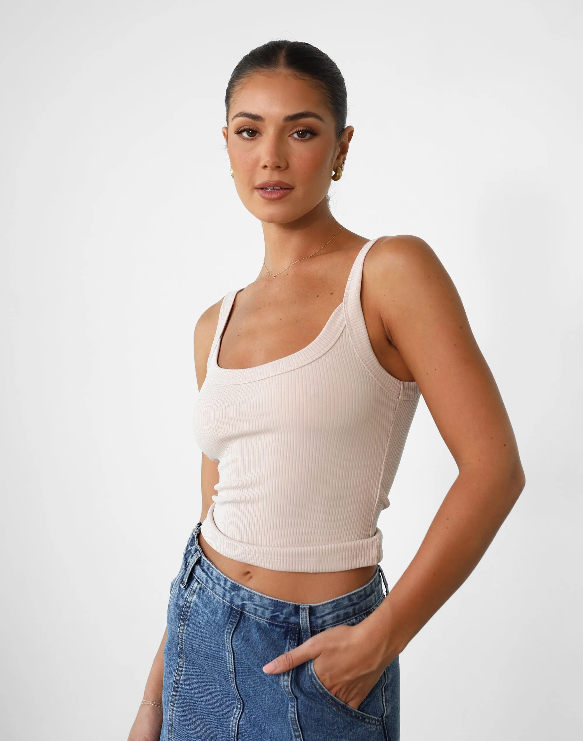 Skyler Tank Top (Beige)