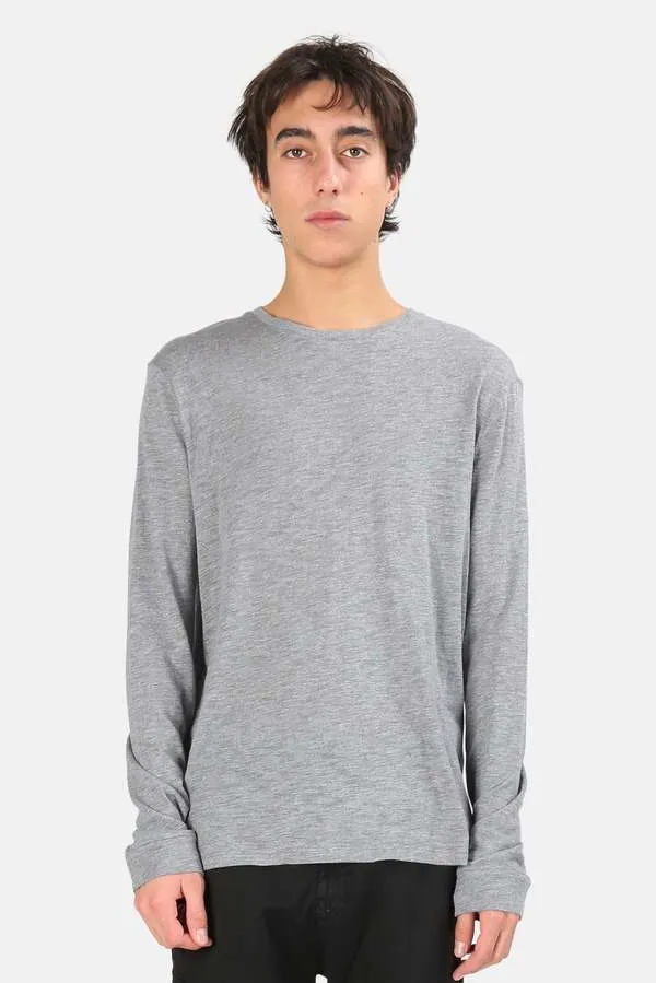 Slub Long Sleeve Tee - Medium Grey Heather