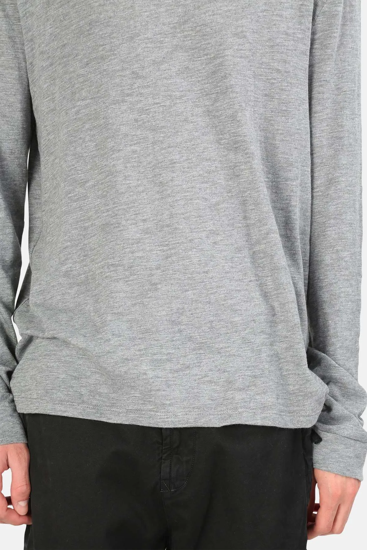 Slub Long Sleeve Tee - Medium Grey Heather