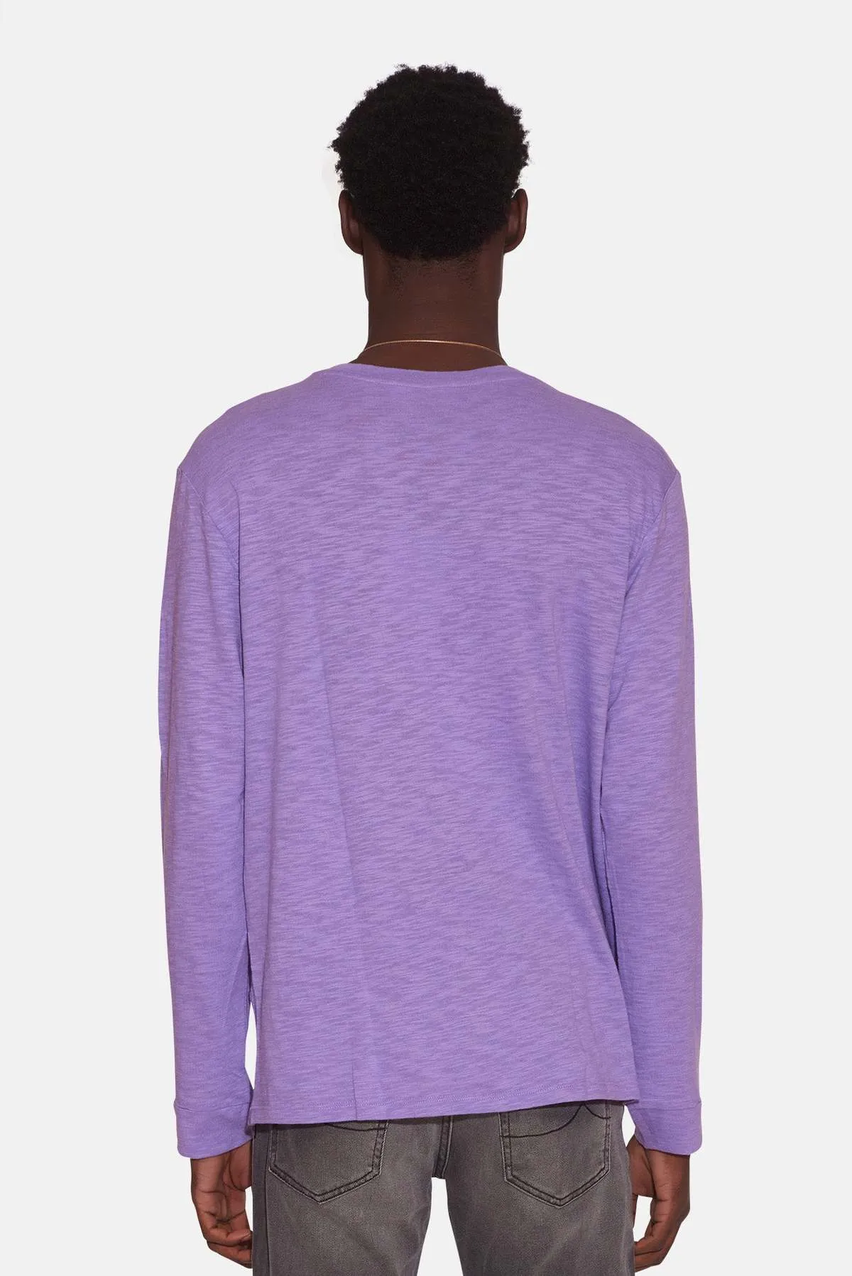 Slub Long Sleeve Tee - Soft Purple