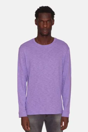 Slub Long Sleeve Tee - Soft Purple